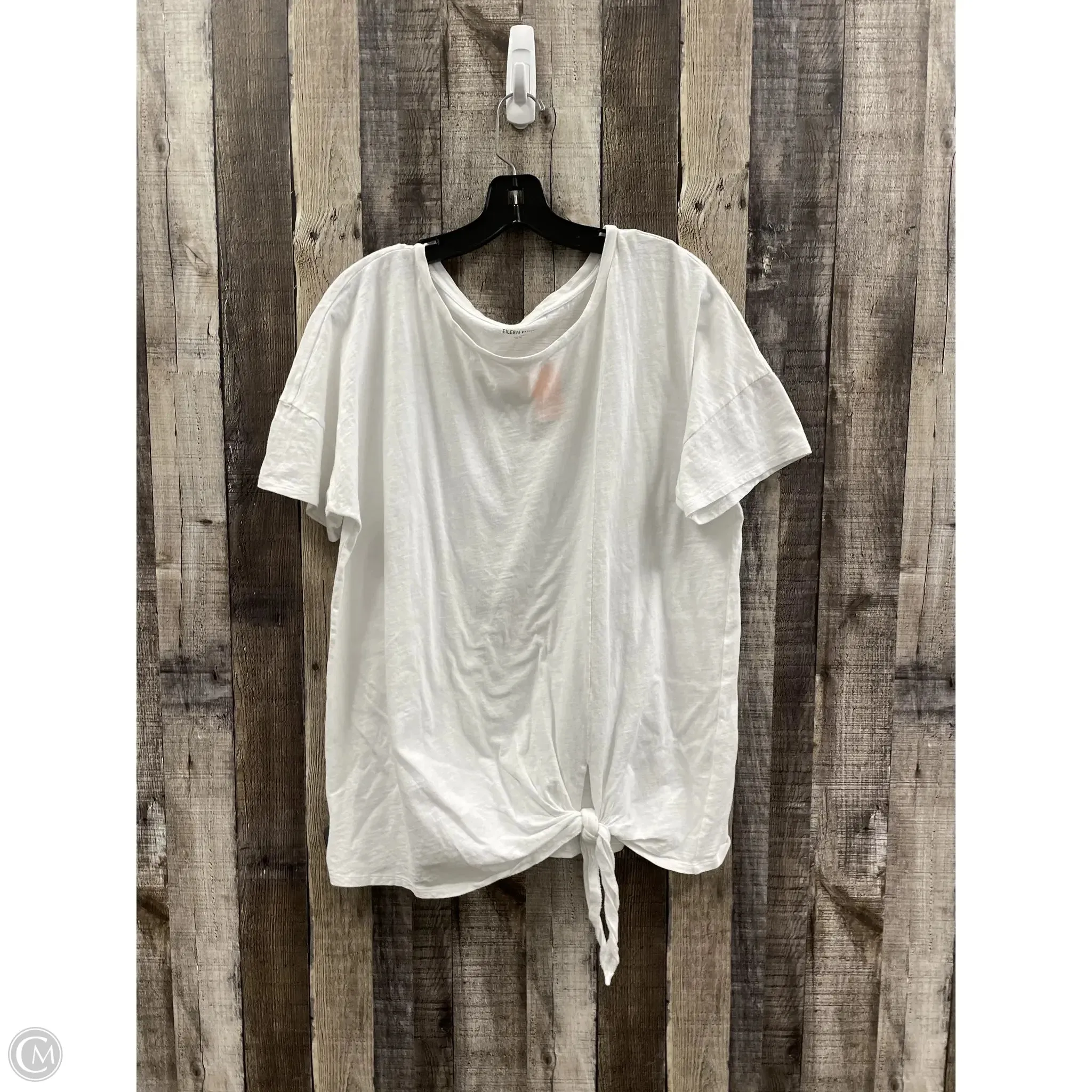 Top Short Sleeve By Eileen Fisher In Yellow, Size: M