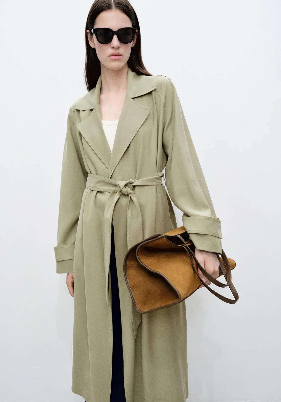 Trench Coat - Light/pastel Gray