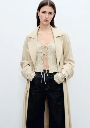 Trench Coat - Light/pastel Gray