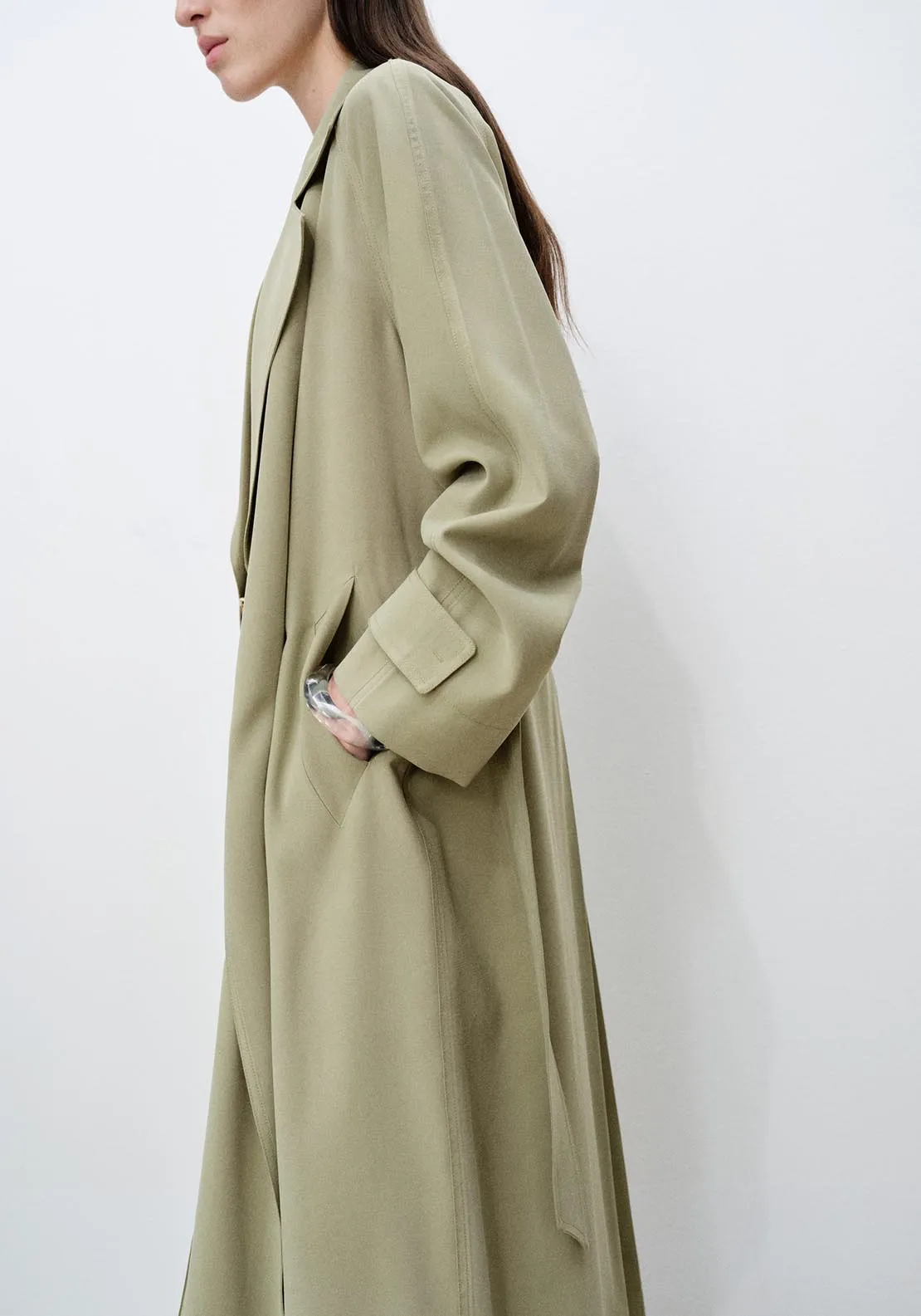 Trench Coat - Light/pastel Gray