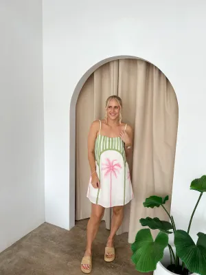 Tully Dress- Pink/Green/White