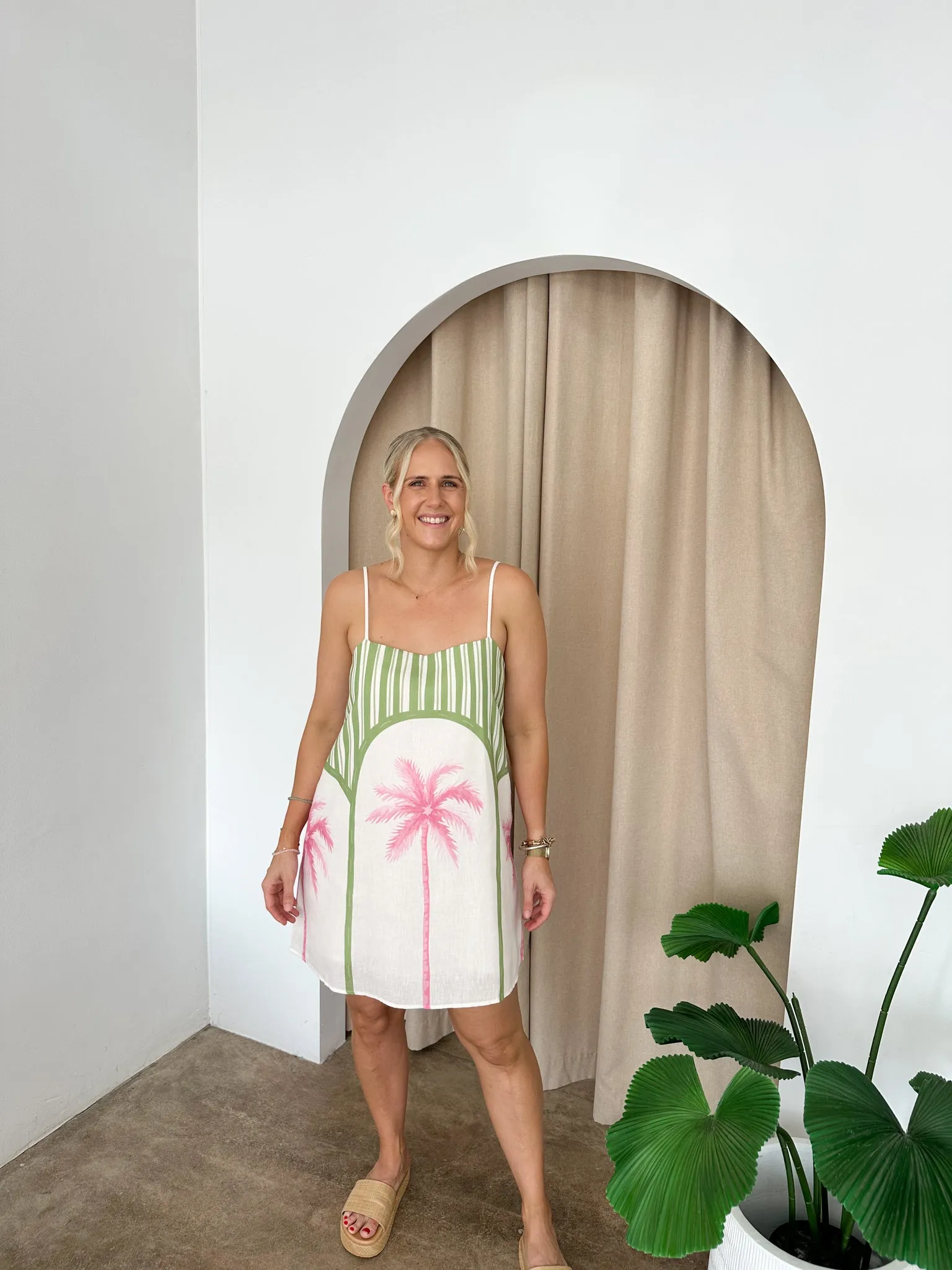 Tully Dress- Pink/Green/White