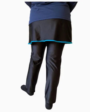Turquoise Trimmed String SkirtPants