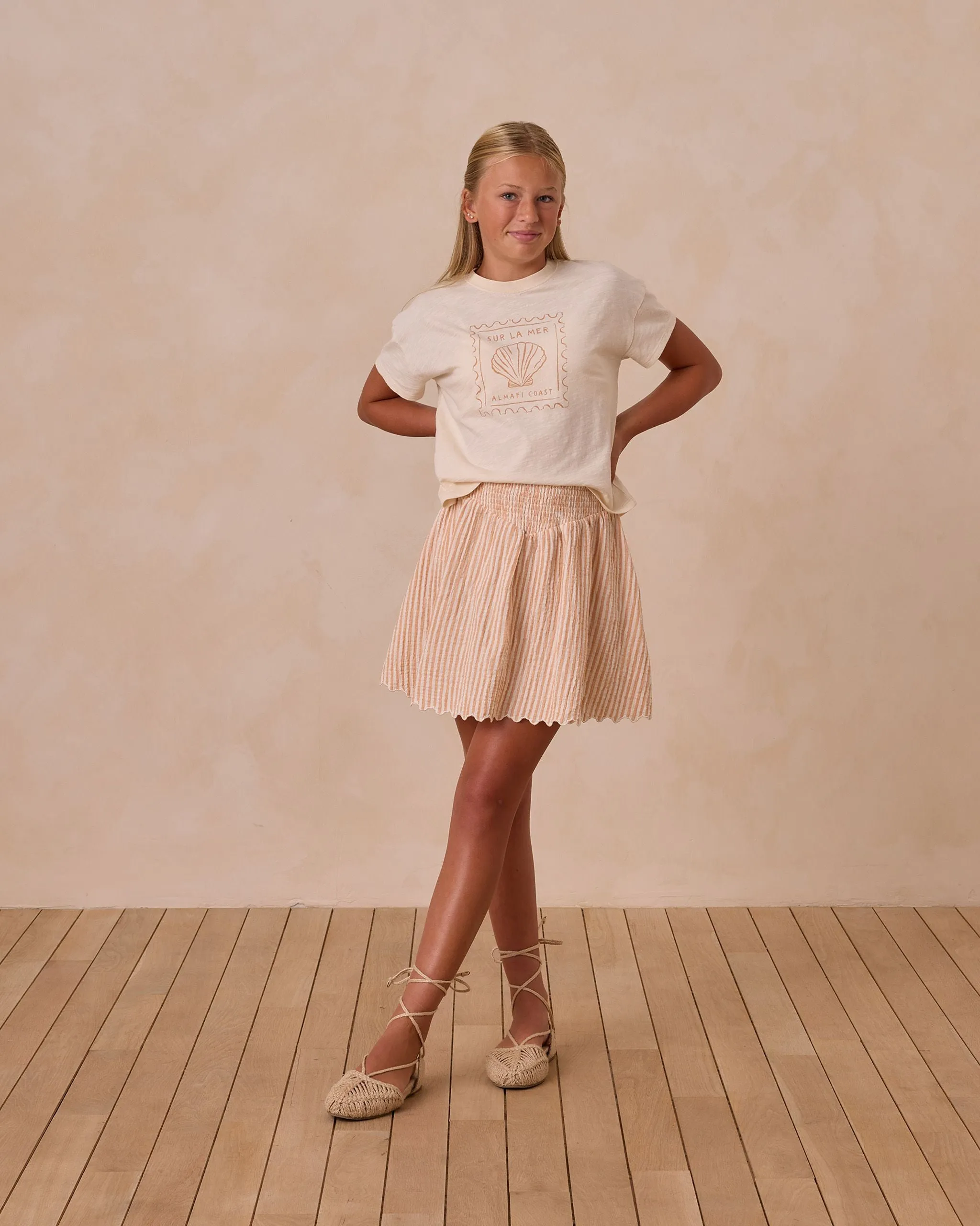 Tween Tops | Boxy Tee- Seashells | Rylee and Cru