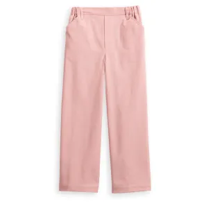 Twill Faux Zip Pant -- Pink