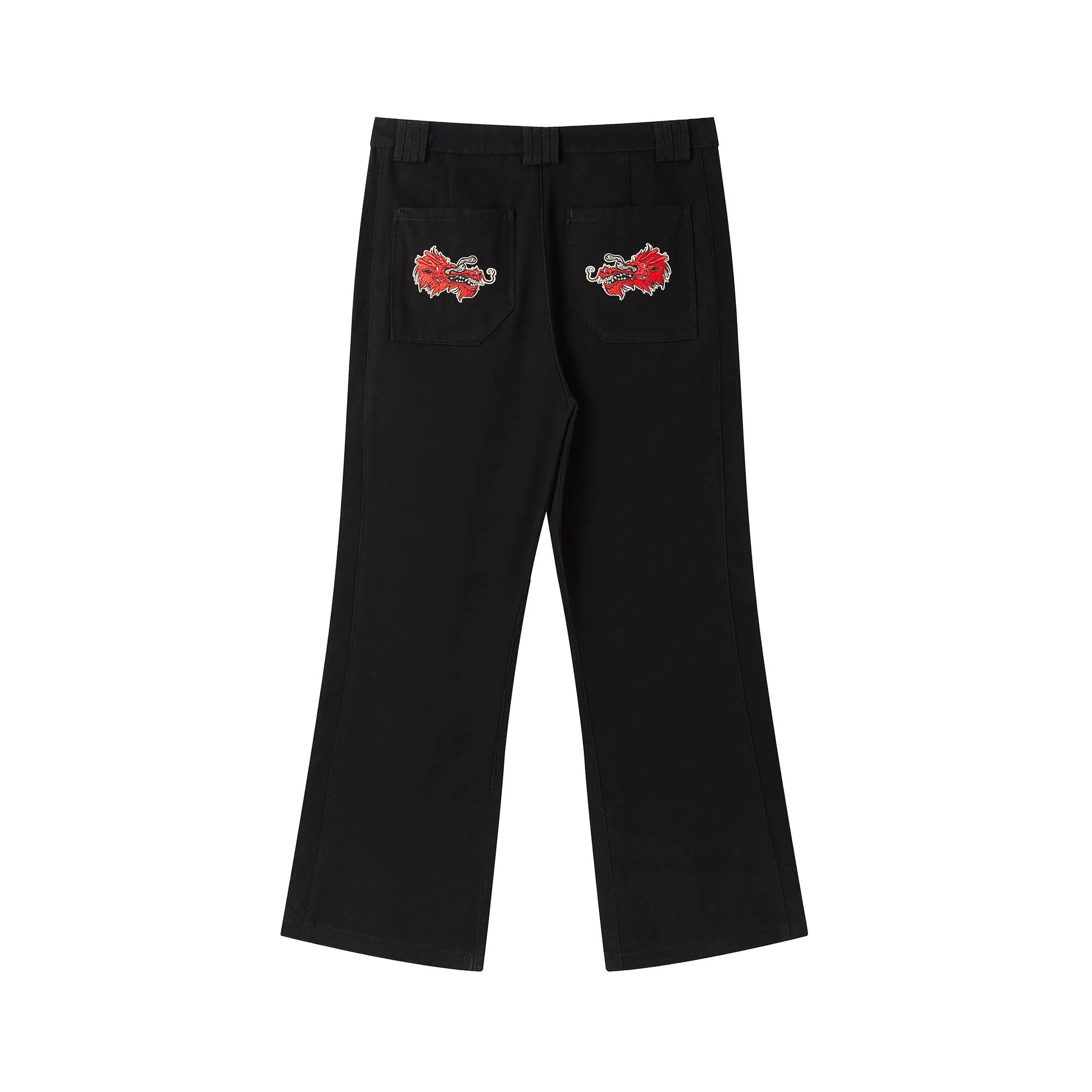 UnDeR20 SS25 Dragon Sakura Flared Wide-Leg Pants