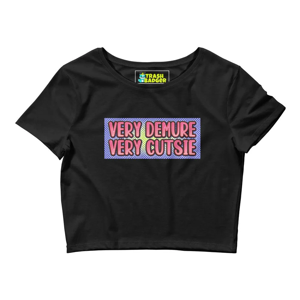 Very Demure, Very Cutsie - Cropped Baby Tee
