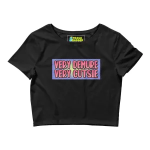 Very Demure, Very Cutsie - Cropped Baby Tee