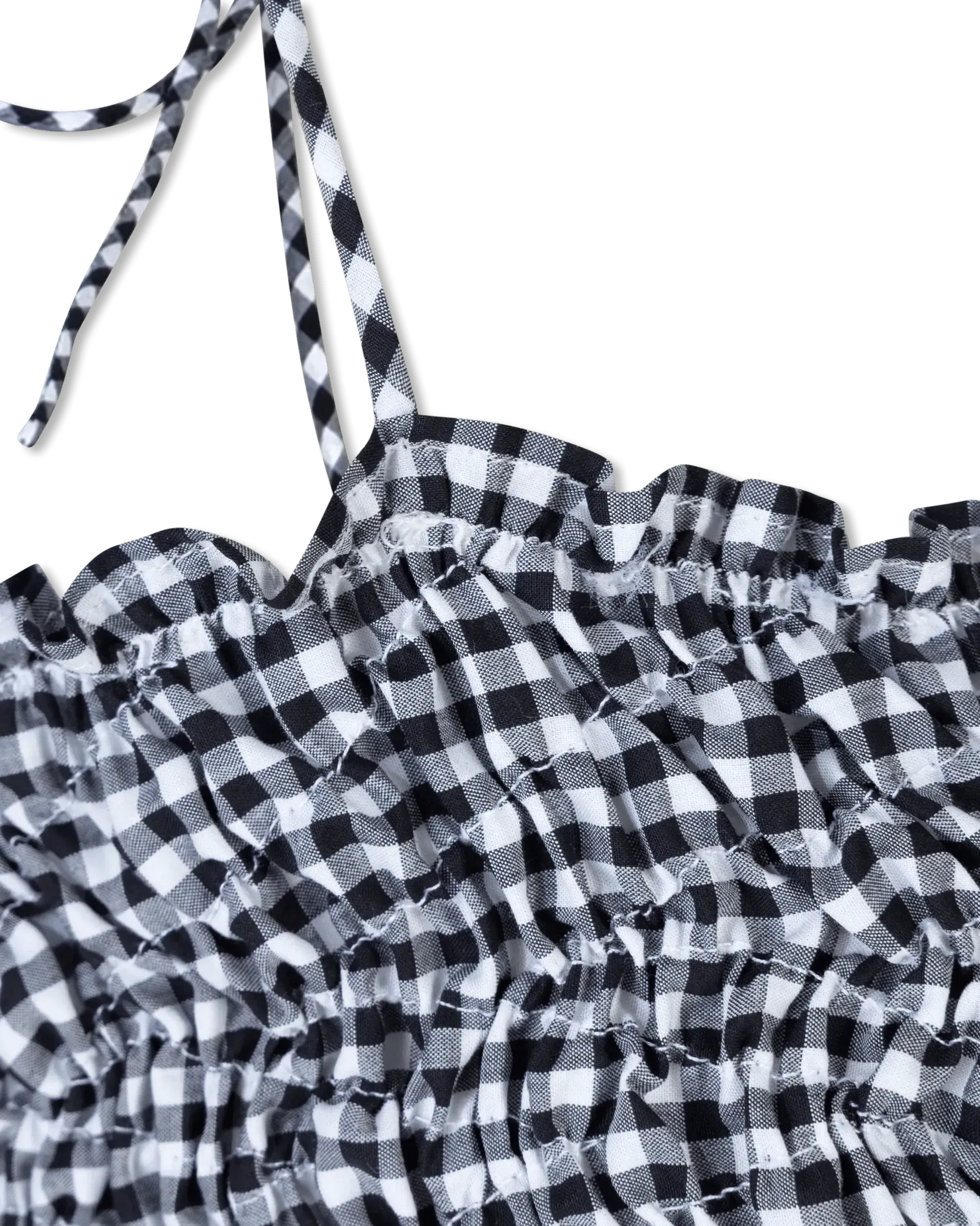 Vichy Checkered Bandeau Top