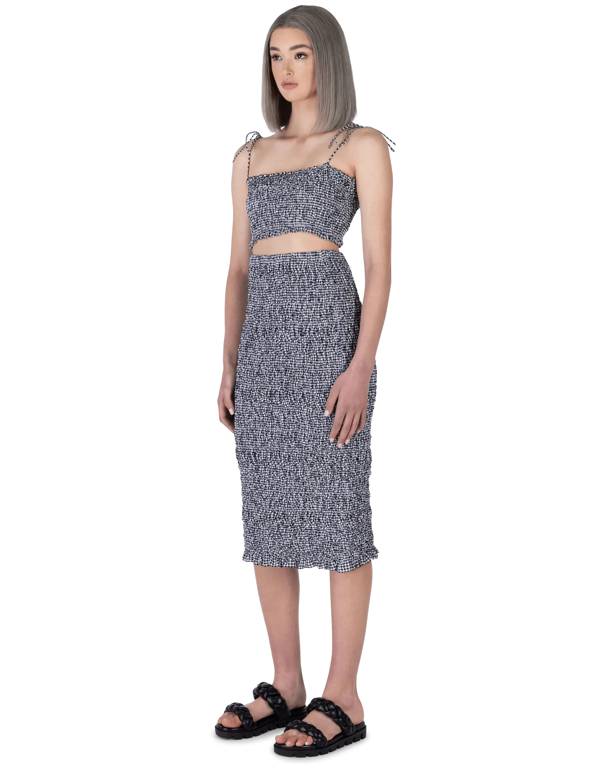 Vichy Checkered Bandeau Top