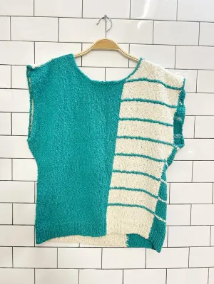 vintage boxy sleeveless knit top