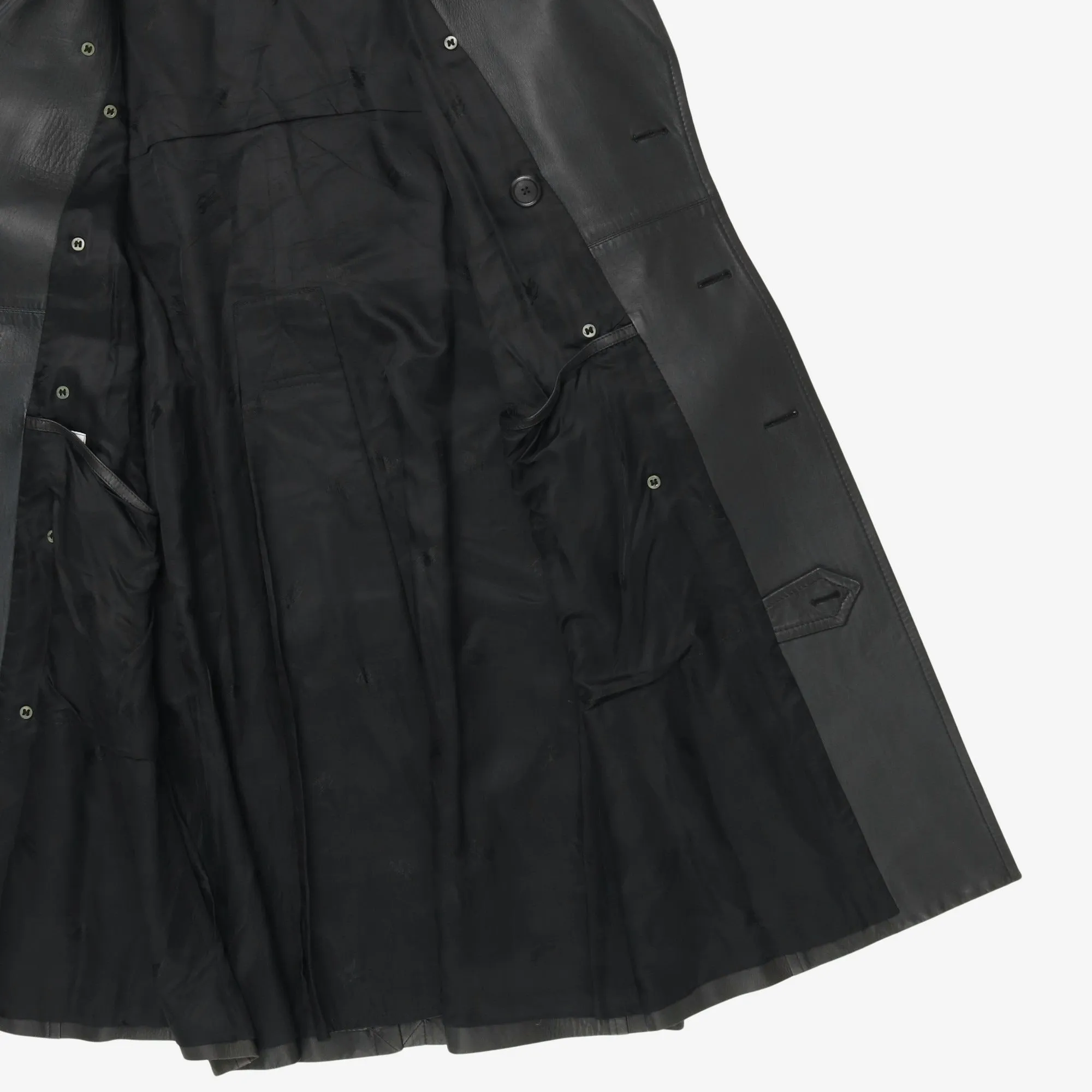 Vintage Leather Trench Coat