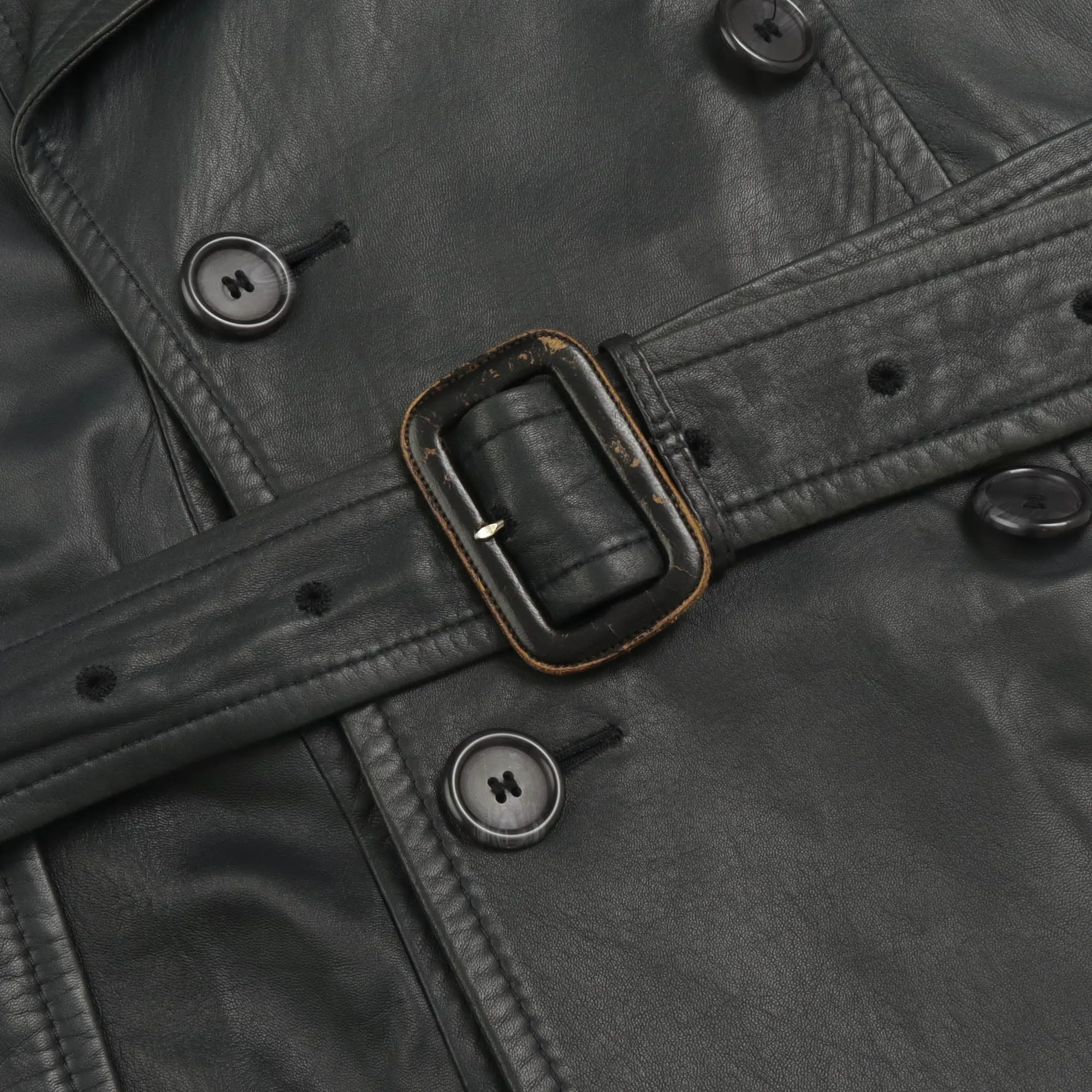 Vintage Leather Trench Coat