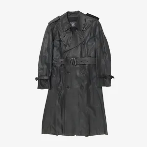 Vintage Leather Trench Coat