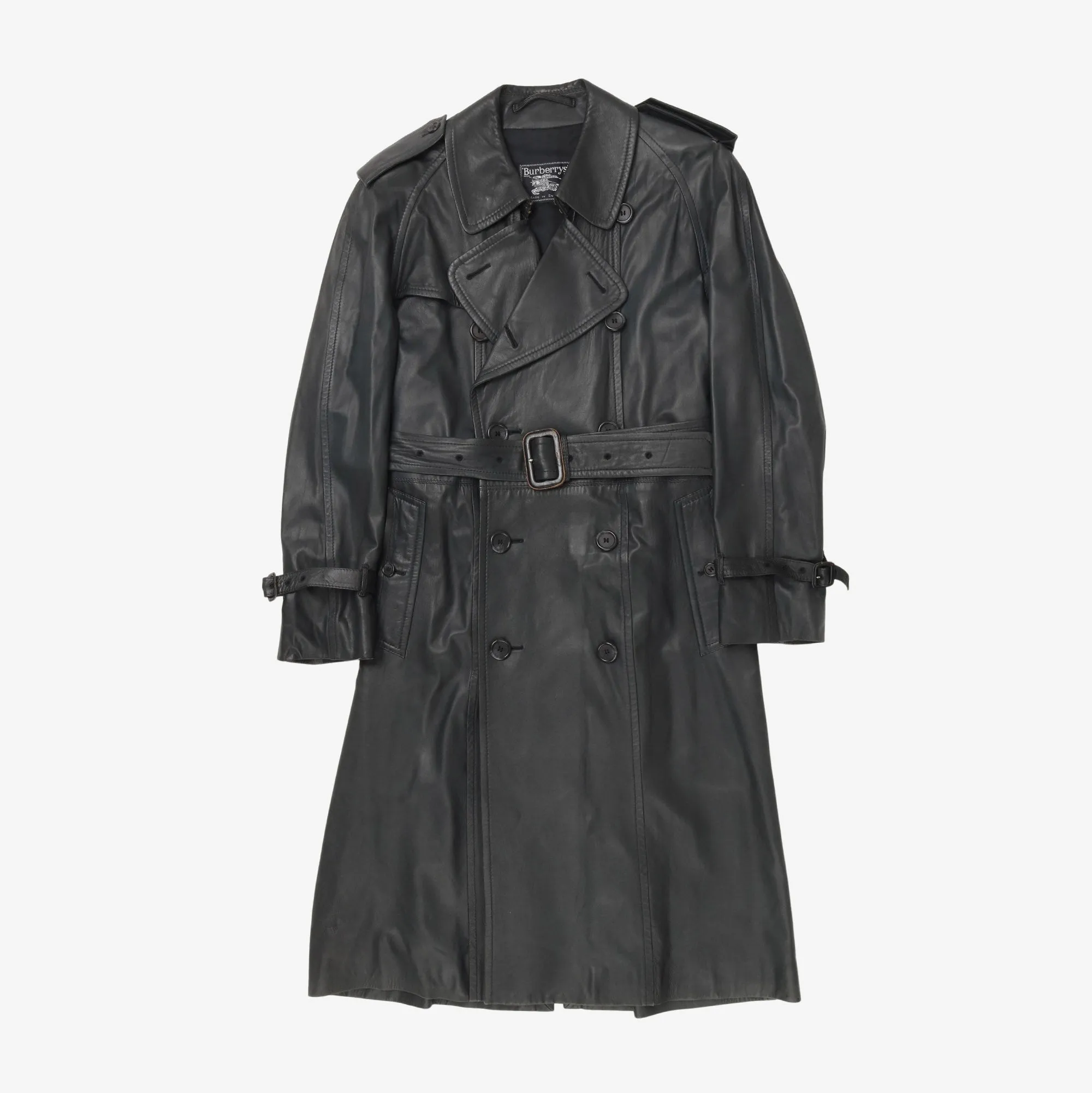 Vintage Leather Trench Coat
