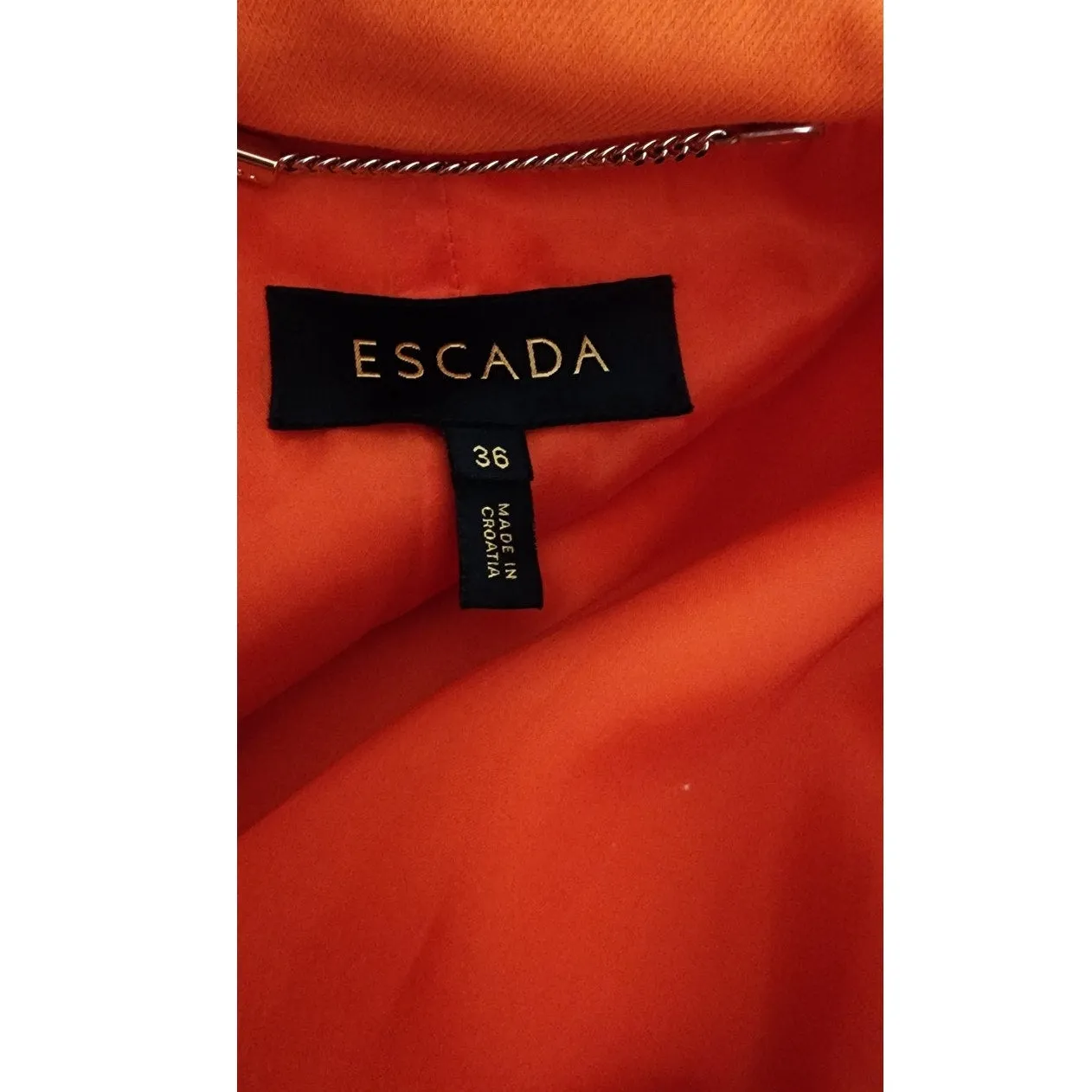 Vintage Y2K ESCADA Orange Trench Coat Double Breasted / M