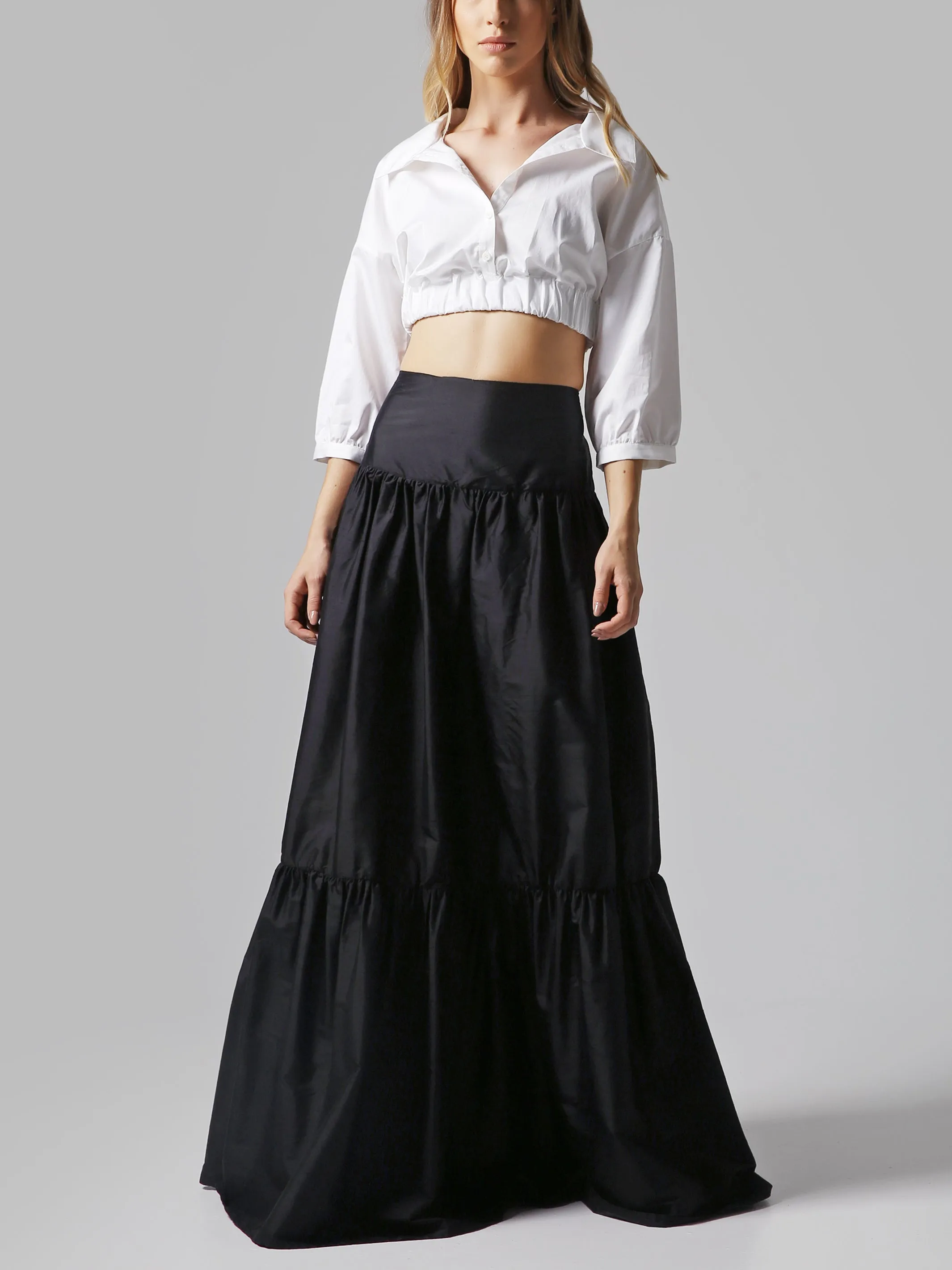 Visaltes Cropped Poplin Blouse