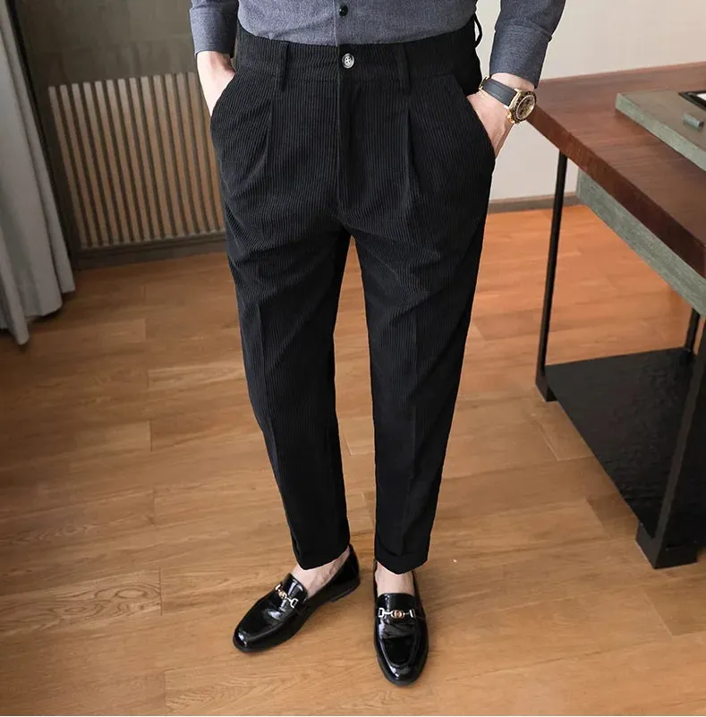 Visconti Corduroy Straight Leg Pants