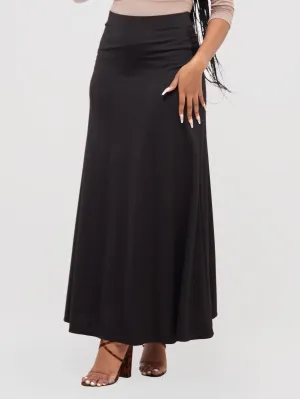 Vivo Ponte Maxi A-Line Skirt - Black