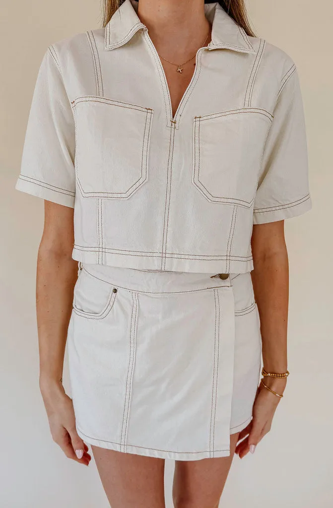 WHAT'S THE STITCH CROPPED TOP