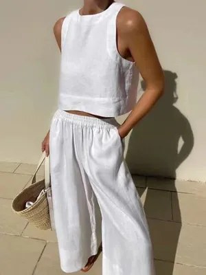 White Pant Set