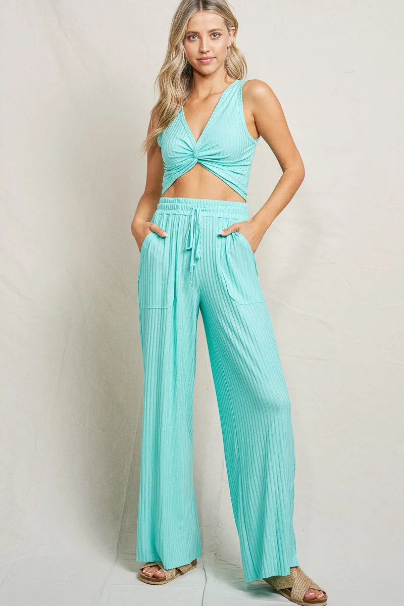 Wide Leg Knit Pants