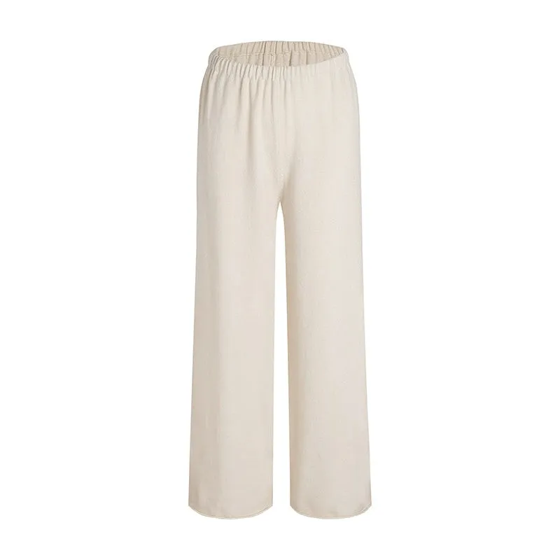 Wide-Leg Knit Pants