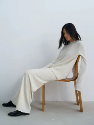Wide-Leg Knit Pants