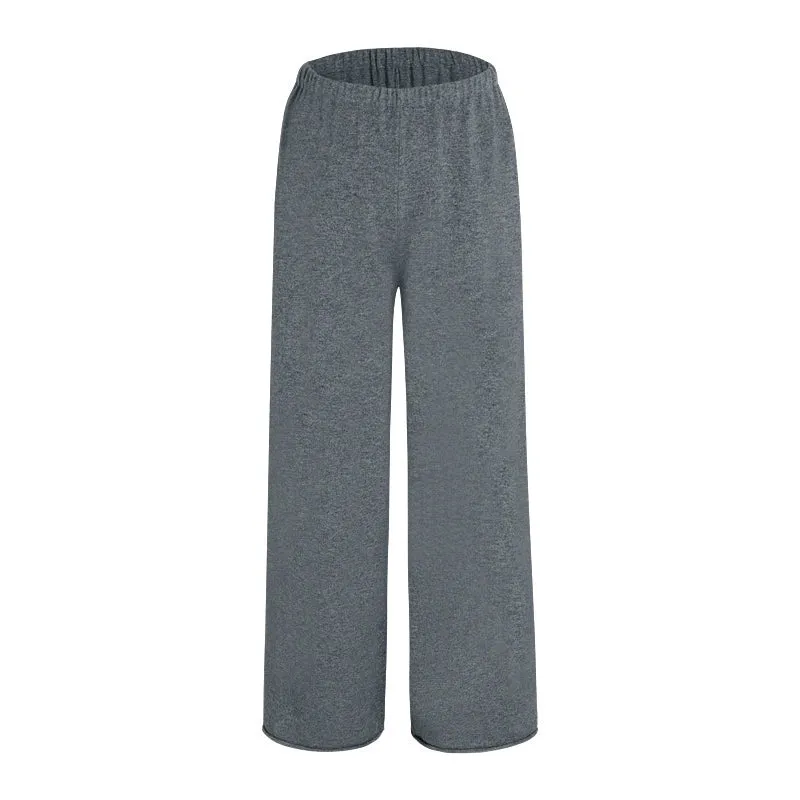 Wide-Leg Knit Pants