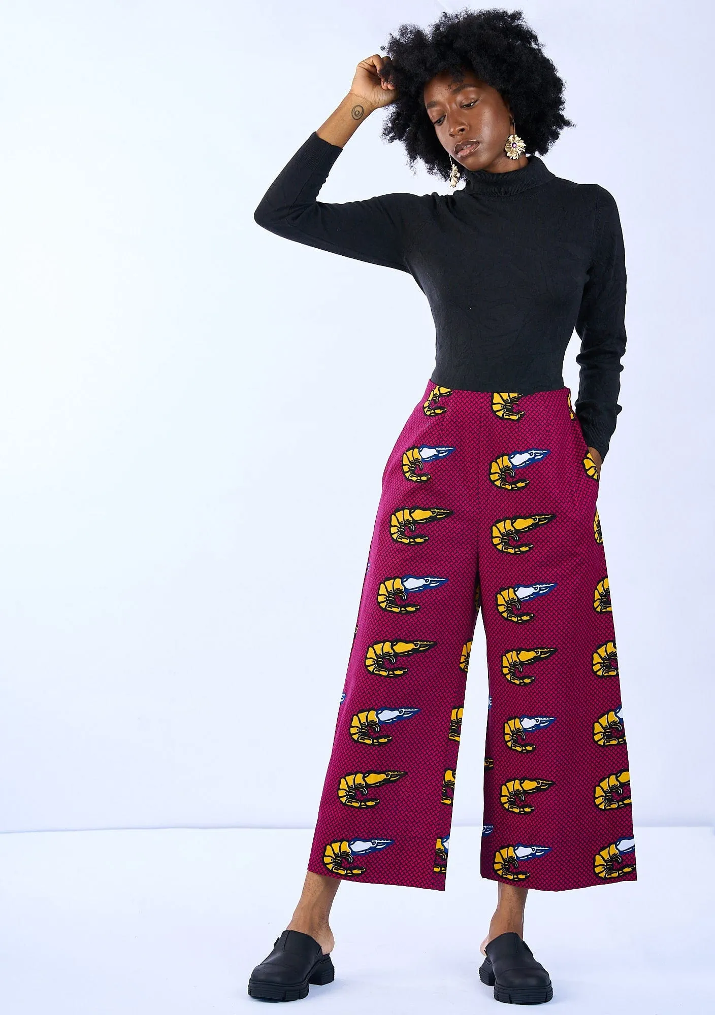 Wide Leg Pants - Prawns