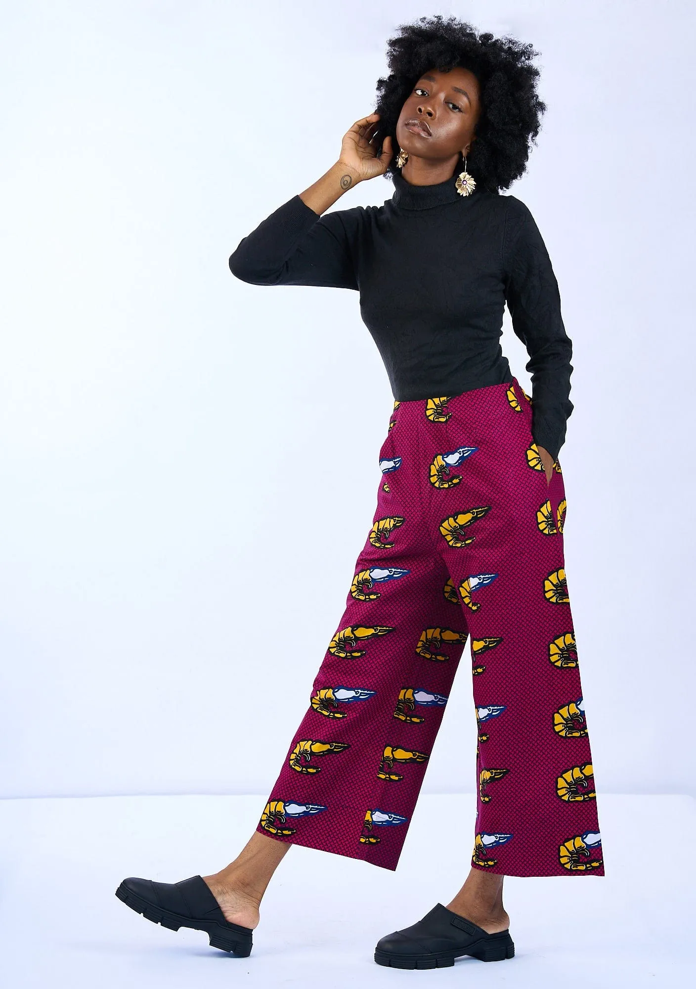 Wide Leg Pants - Prawns