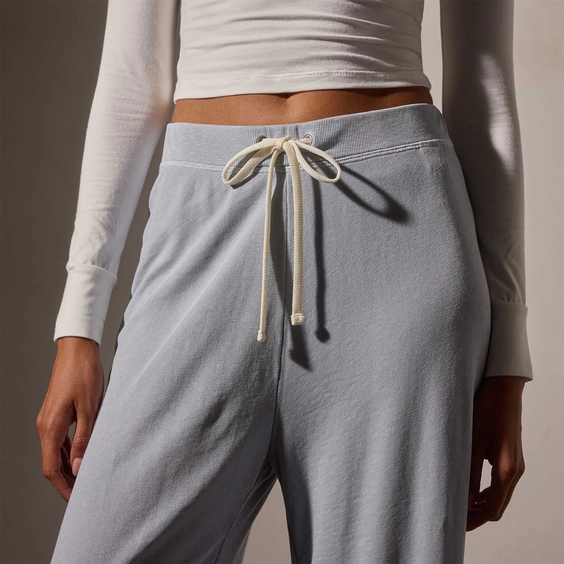 Wide Leg Sweatpant - Grey Glacier Pigment