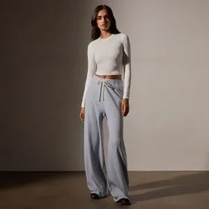 Wide Leg Sweatpant - Grey Glacier Pigment