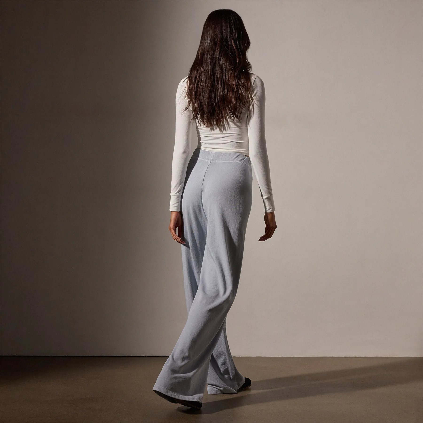 Wide Leg Sweatpant - Grey Glacier Pigment