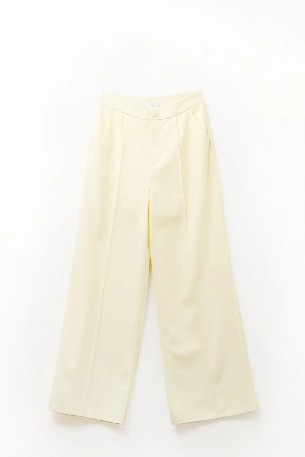 Wide Leg tailored pants In Yellow