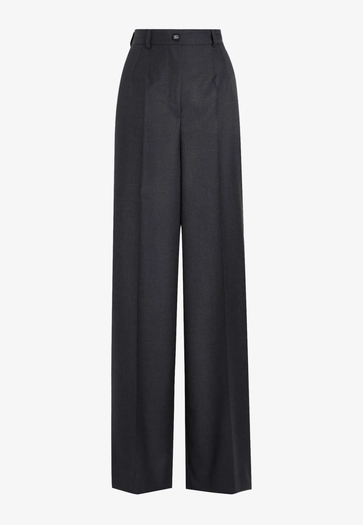 Wide-Leg Tailored Wool Pants