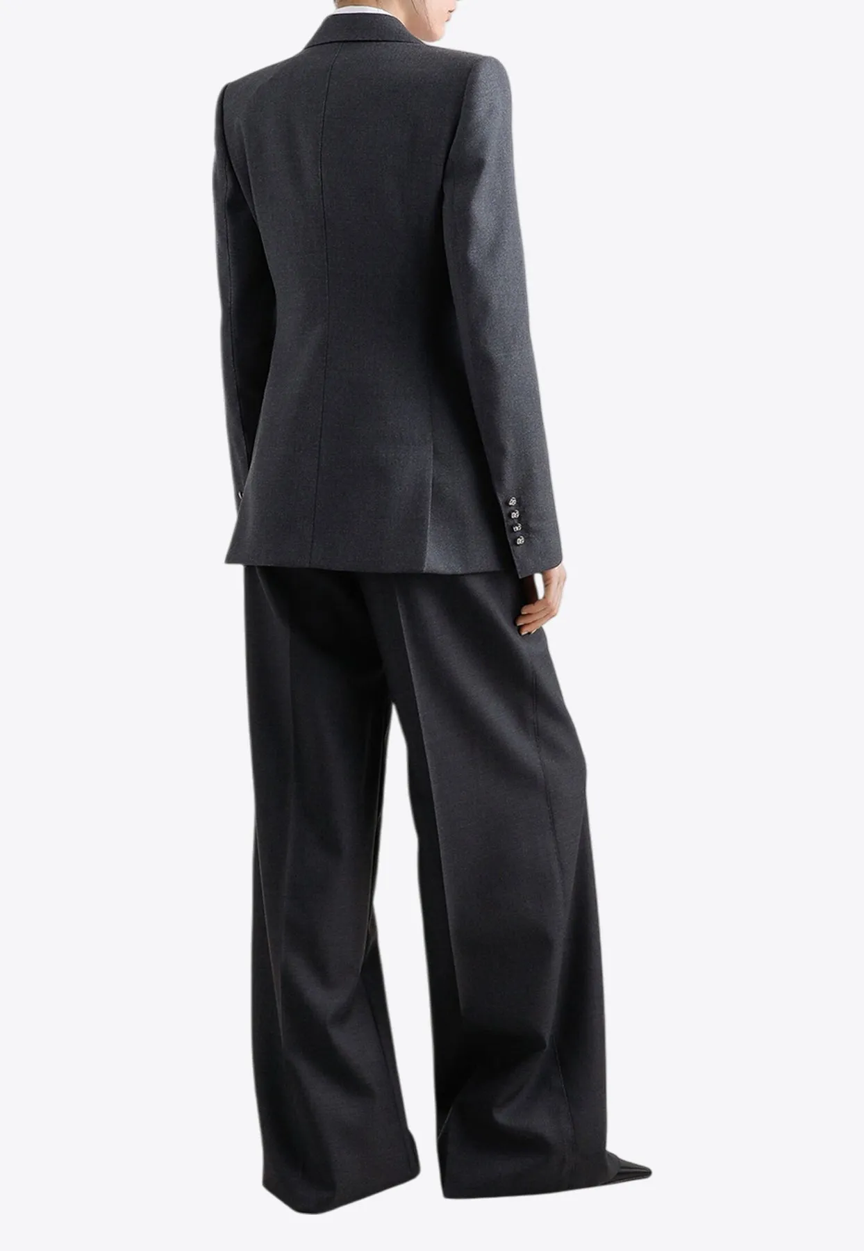 Wide-Leg Tailored Wool Pants