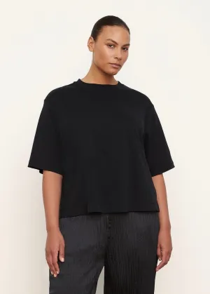 Wide Sleeve Crop Tee (Black)