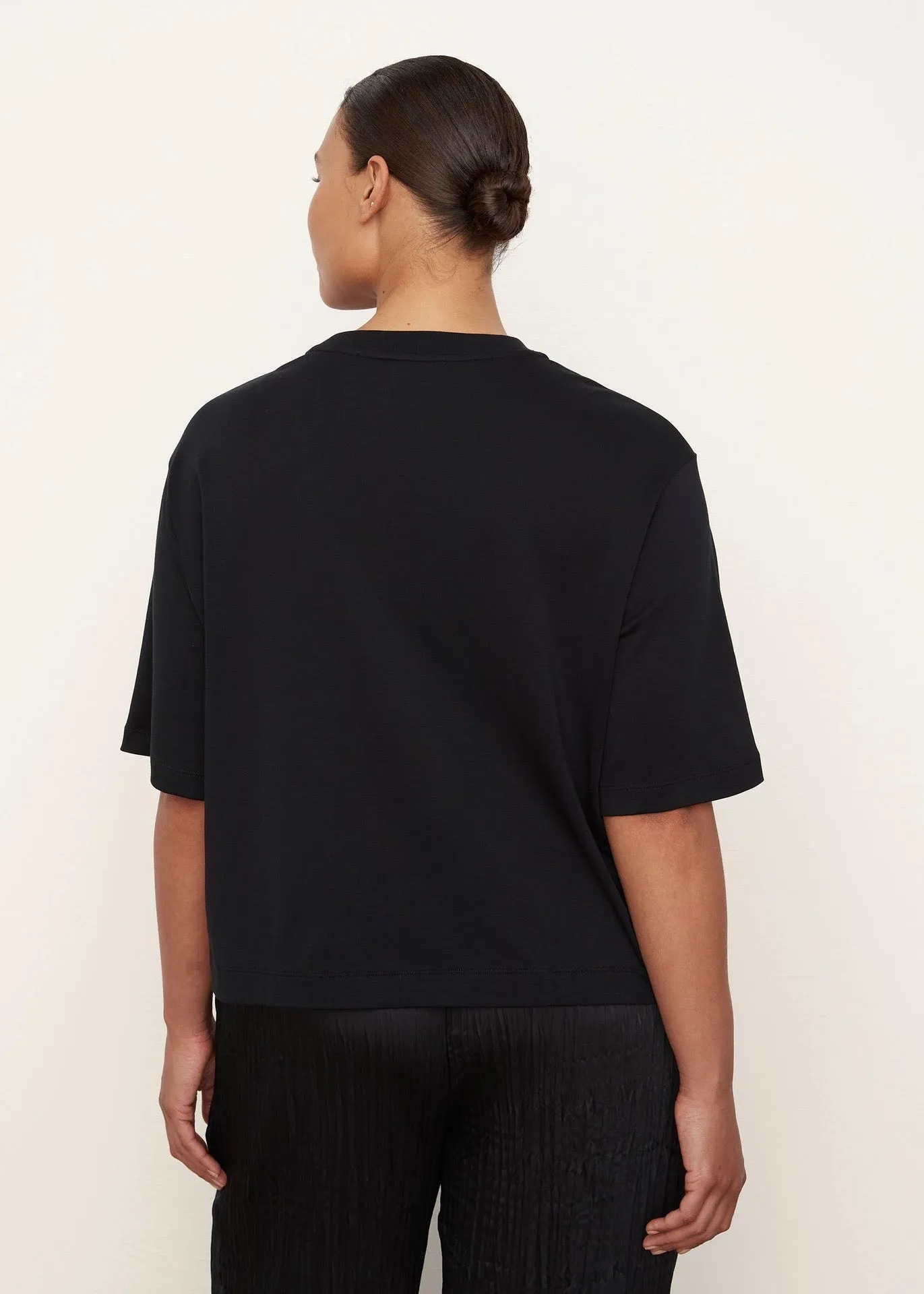 Wide Sleeve Crop Tee (Black)
