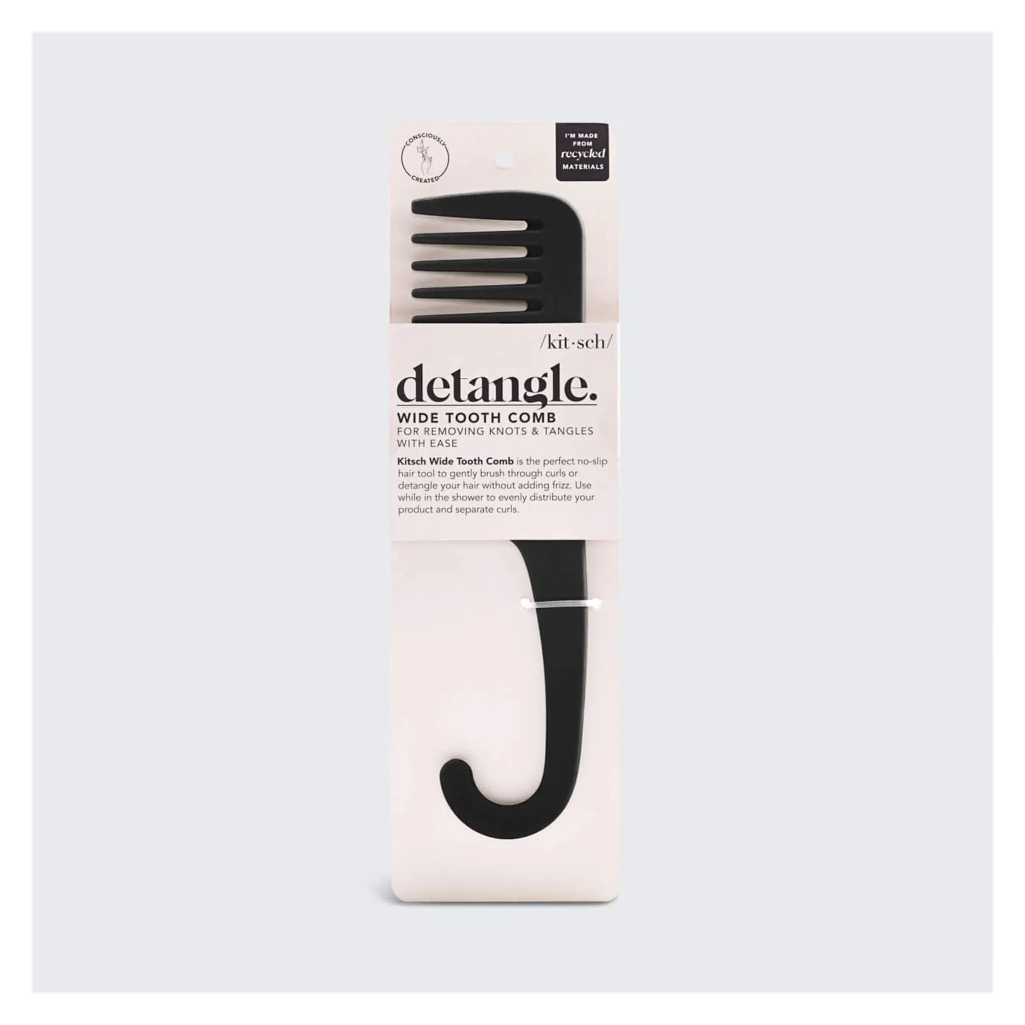 Wide Tooth Comb in Recycled Plastic