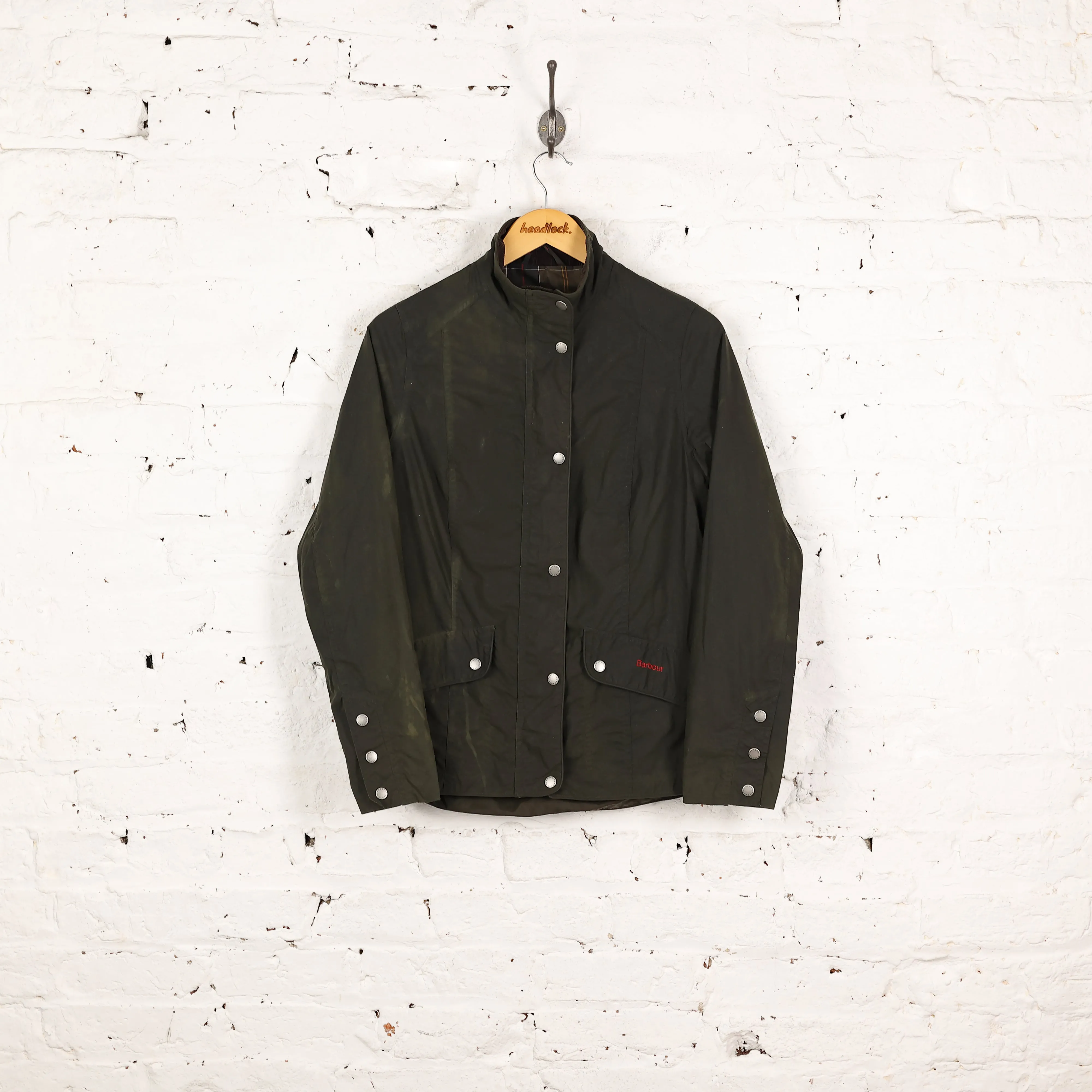 Women's Barbour Ferndown Wax Jacket - Green - Women's L