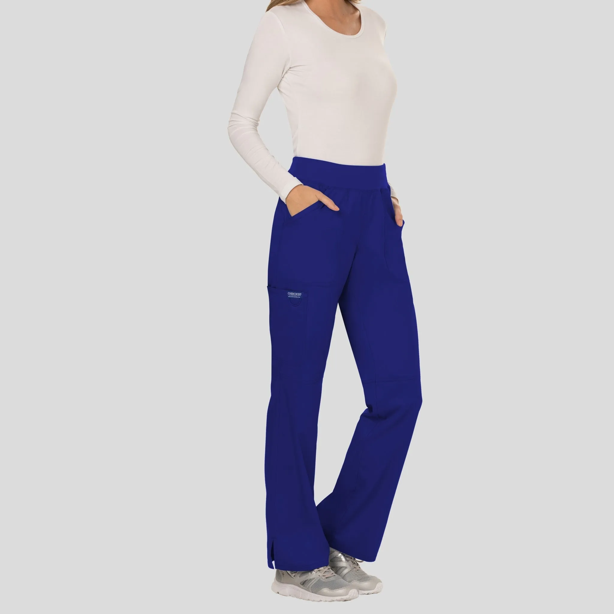 Women's Elastic Waistband Cargo Pull-On Scrub Pant | Galaxy
