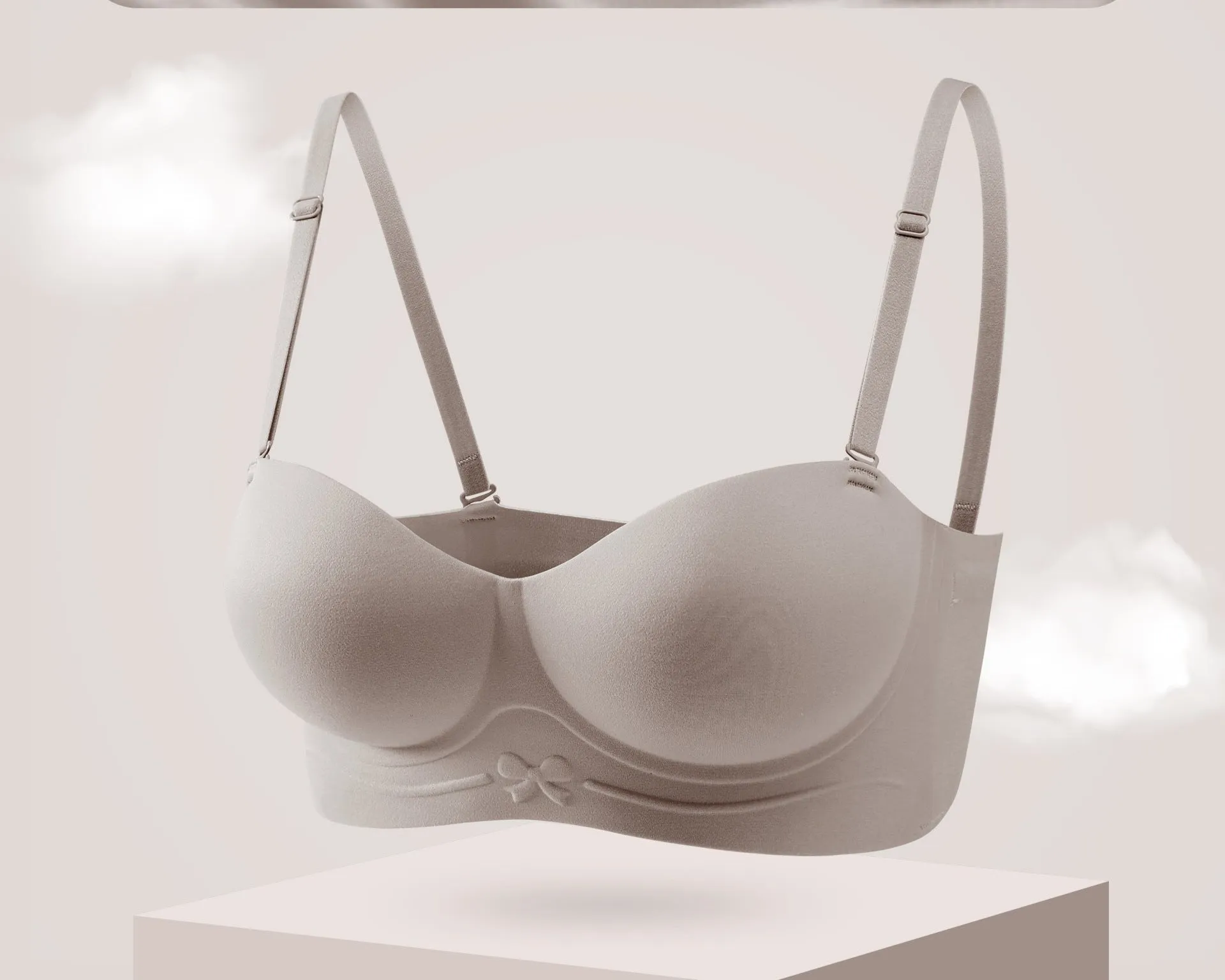 Women's Strapless Push-Up Bra | Seamless Wireless Support