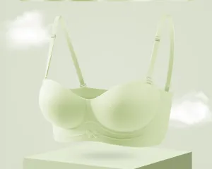 Women's Strapless Push-Up Bra | Seamless Wireless Support