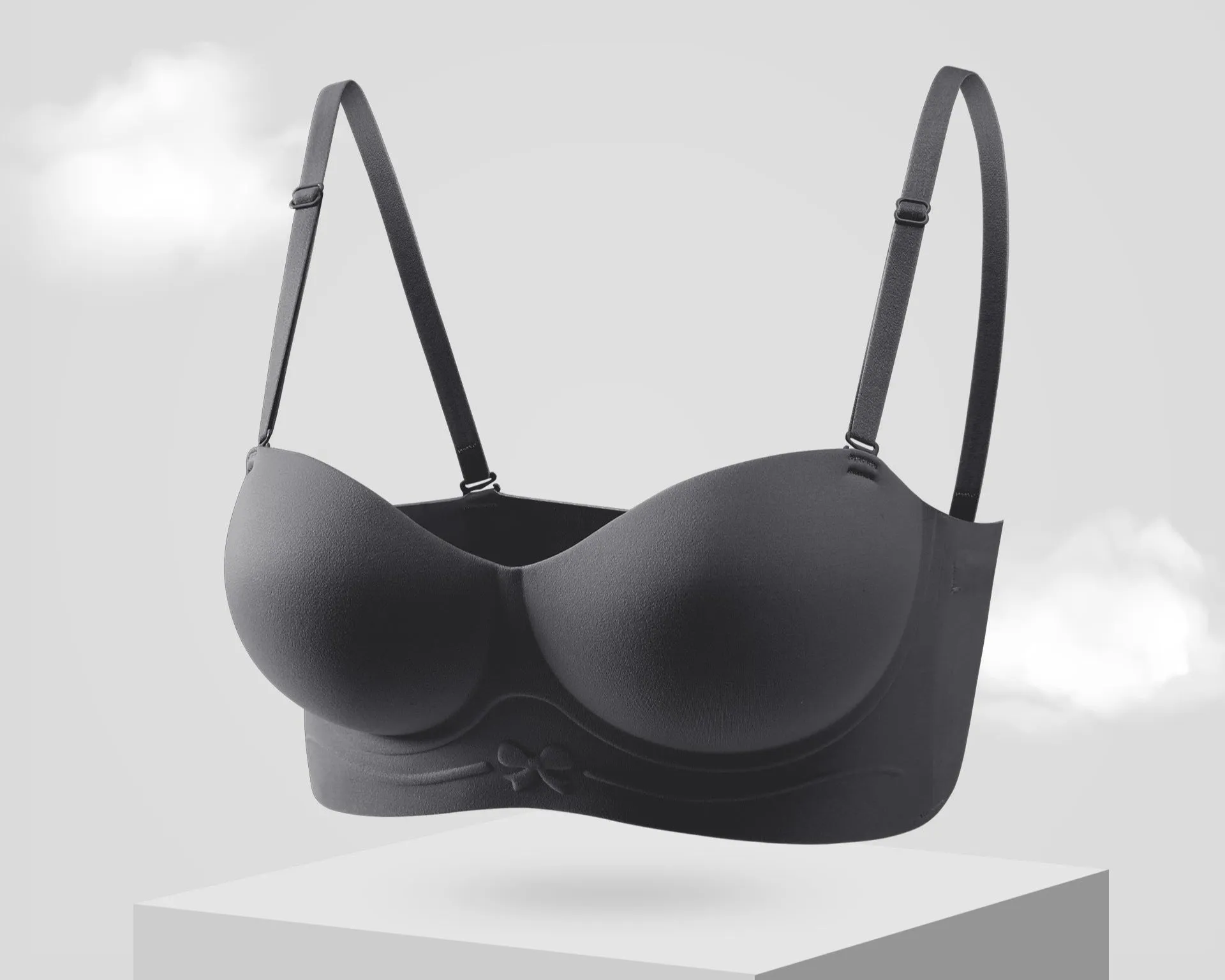 Women's Strapless Push-Up Bra | Seamless Wireless Support