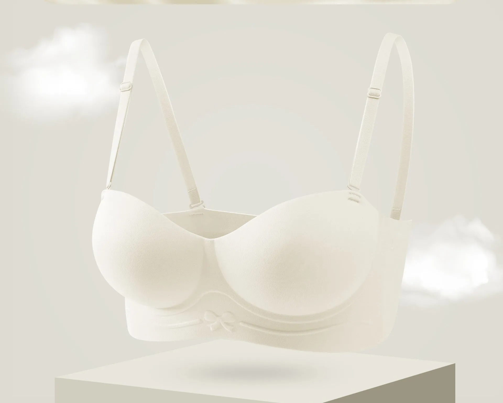 Women's Strapless Push-Up Bra | Seamless Wireless Support