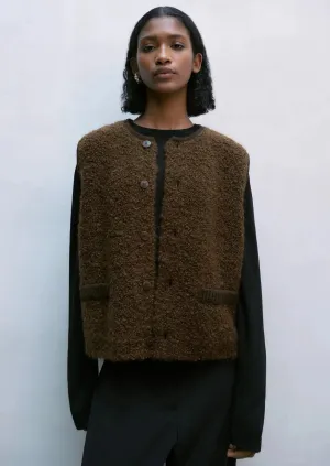 Wool & Mohair Waistcoat, Tierra Cotta
