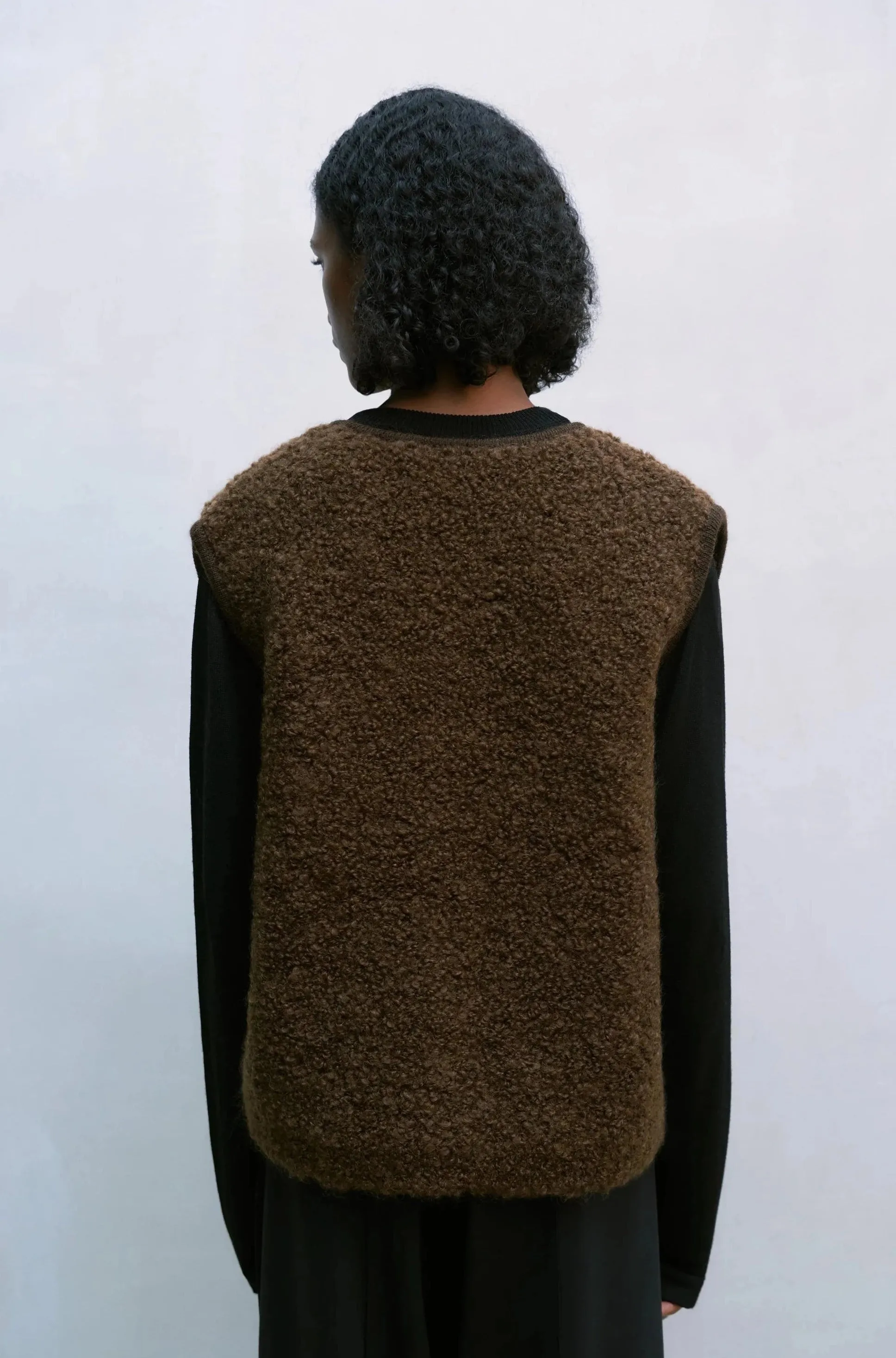 Wool & Mohair Waistcoat, Tierra Cotta