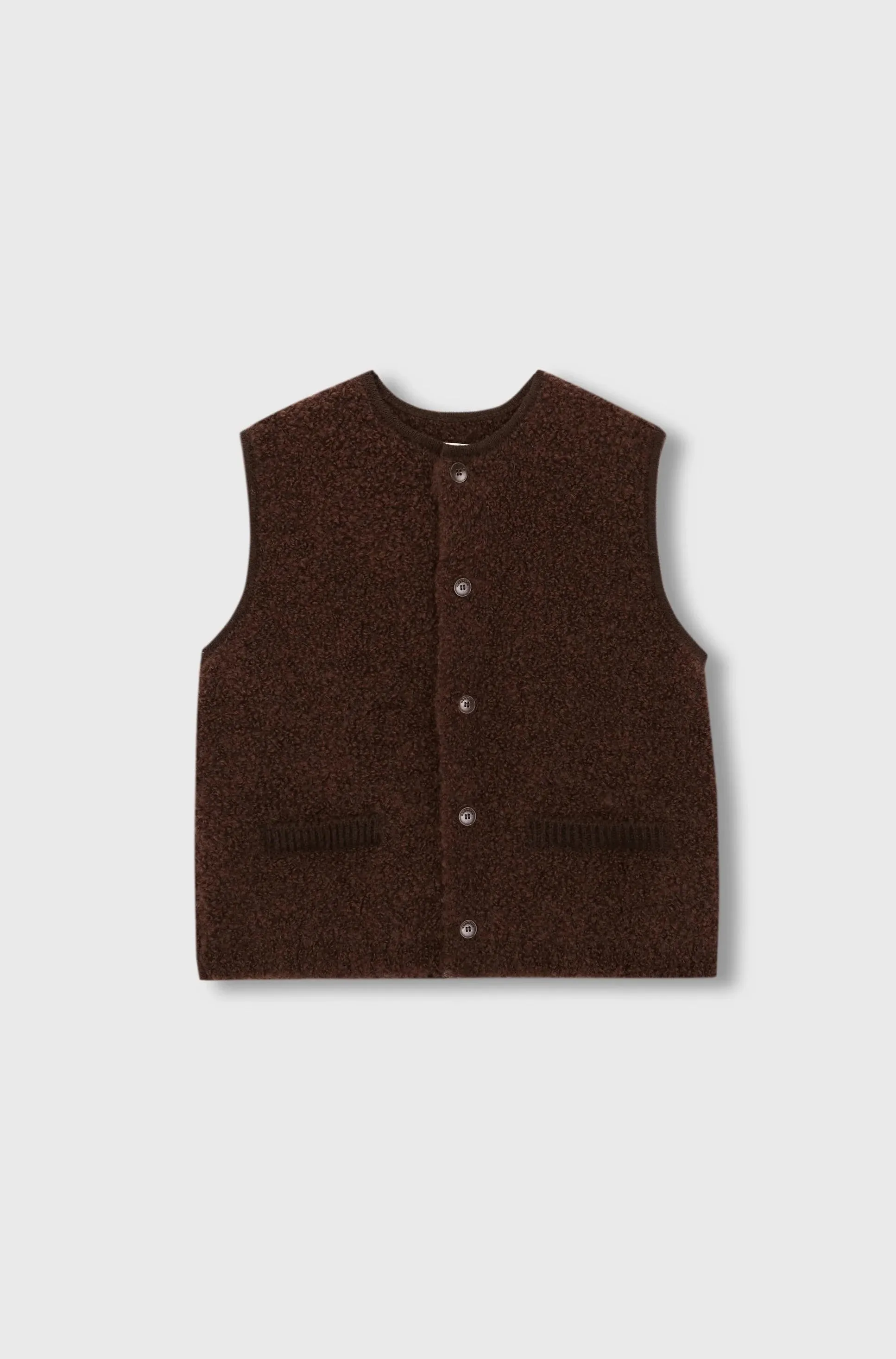 Wool & Mohair Waistcoat, Tierra Cotta