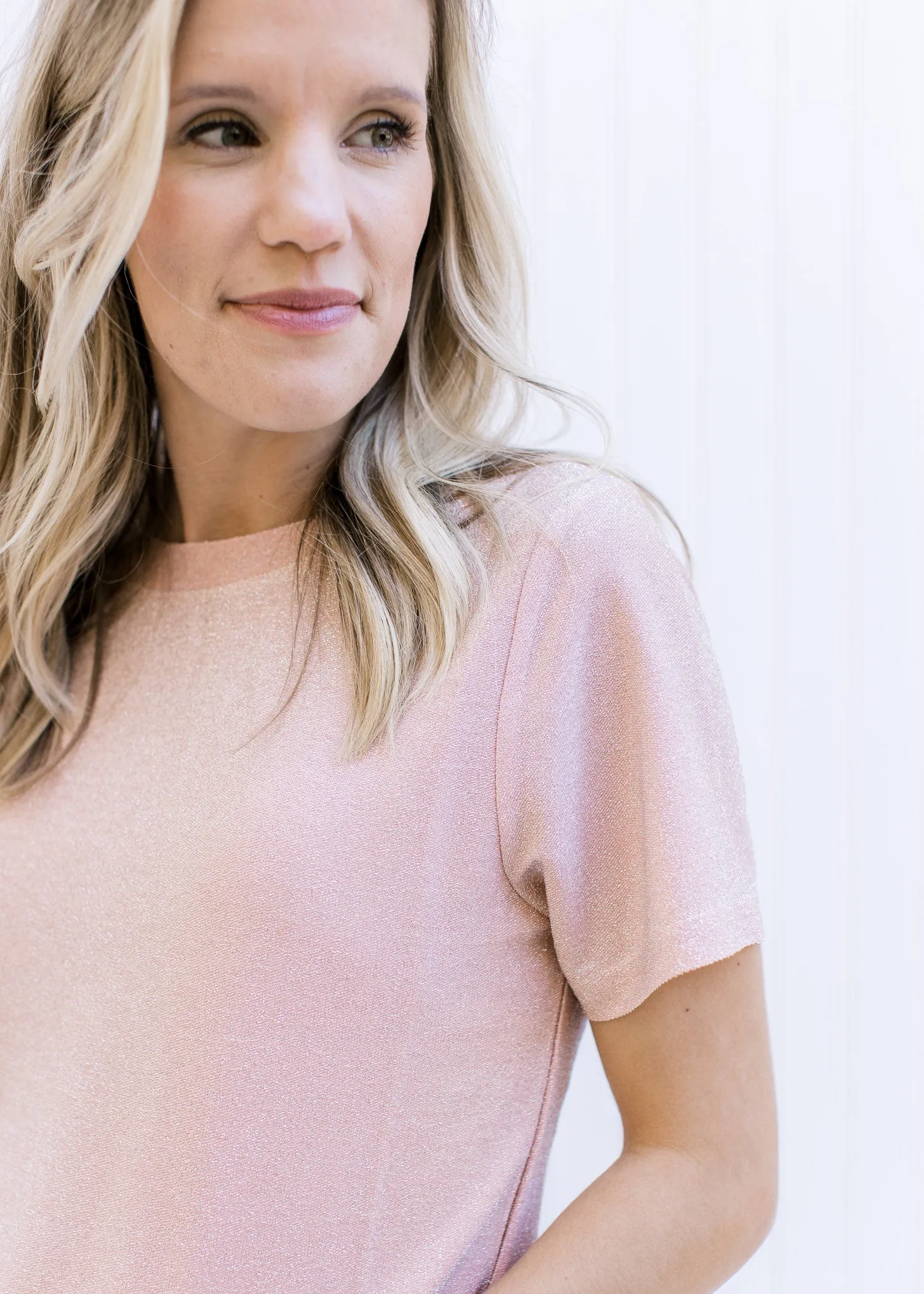X Pink Sparkle Top